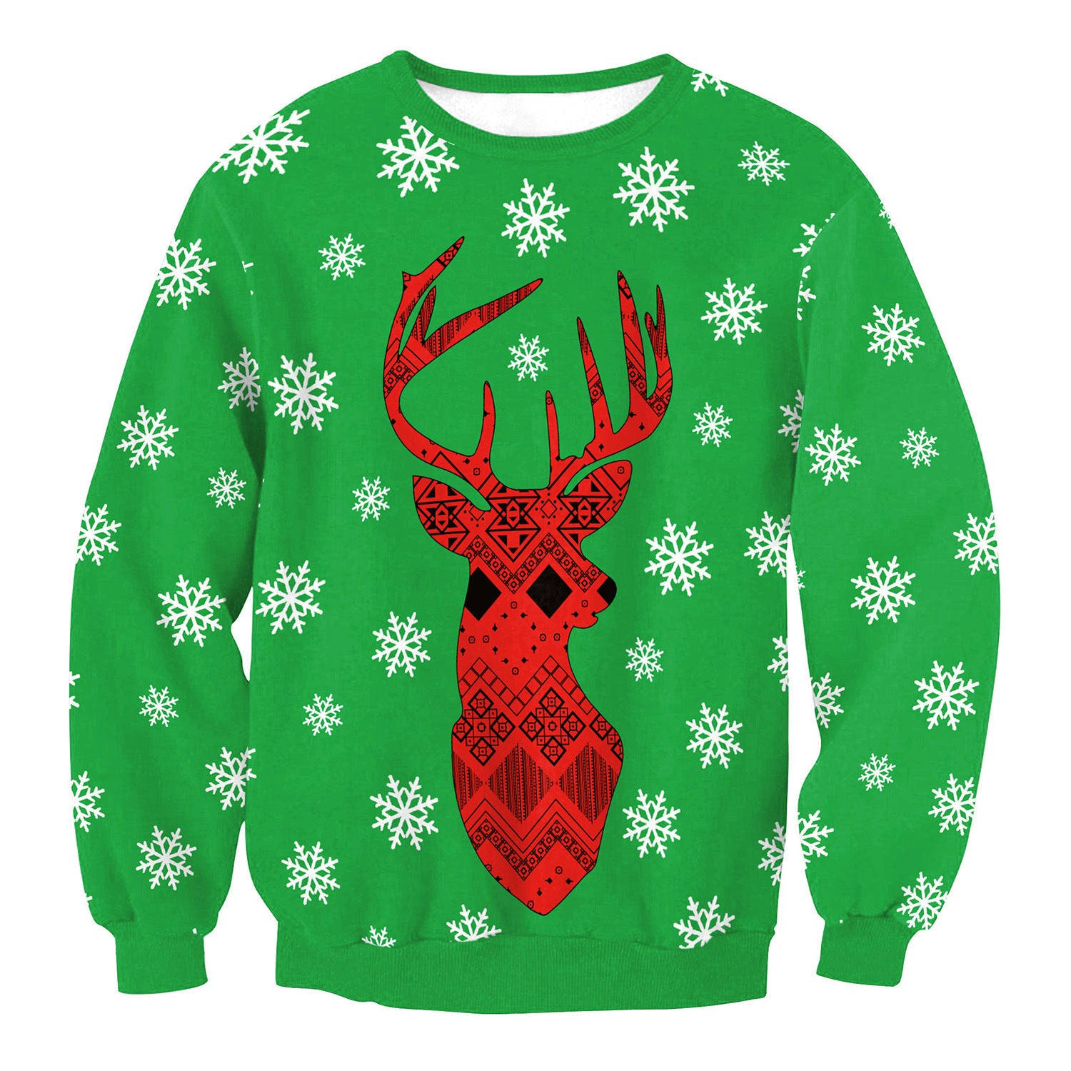 Fun Christmas Jumper - Red Reindeer